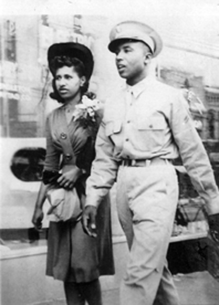Enlisted Man Floyd B. McKissick and Wife Evelyn McKissick