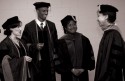 Two Graduates, Judge, and Dean at the North Carolina Central University School of Law Graduation, 2004